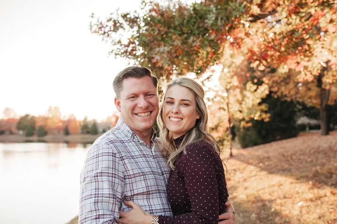 Couple smiling together